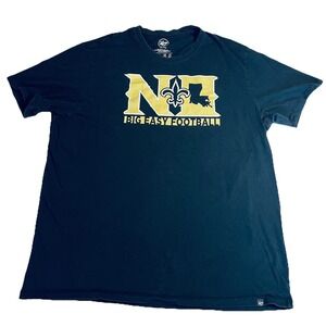 New Orleans Saints T Shirt Black Shirt‎ Big Easy Football '47 X-Large